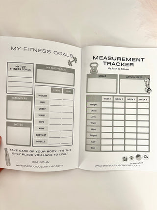 Fitness Workout Soft Cover Journal, The Fabulous Planner - A Blissfully Beautiful Boutique