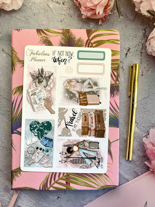 3 Sheets World Traveler Sticker Set, The Fabulous Planner - A Blissfully Beautiful Boutique