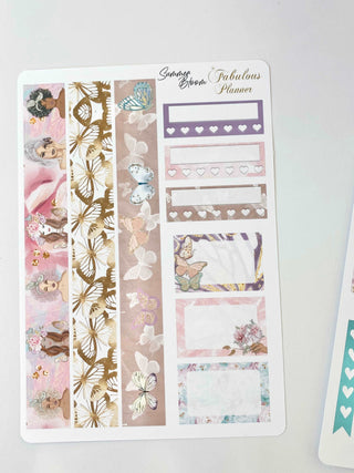 3 Sheets Miss Butterfly Planner Stickers, The Fabulous Planner - A Blissfully Beautiful Boutique
