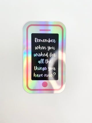 Motivational Phone Die Cut Holographic Sticker, The Fabulous Planner - A Blissfully Beautiful Boutique
