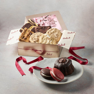 Delightful Sweets Sampler Gift Tin, Dulcet Gift Baskets - A Blissfully Beautiful Boutique