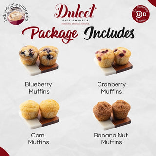Muffin Assortment Tin, Dulcet Gift Baskets - A Blissfully Beautiful Boutique