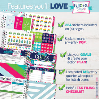 Budget Binder™ 2-Pack: Bill Tracker Financial Planner, Denise Albright® - A Blissfully Beautiful Boutique