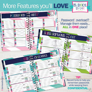 Budget Binder™ 2-Pack: Bill Tracker Financial Planner, Denise Albright® - A Blissfully Beautiful Boutique