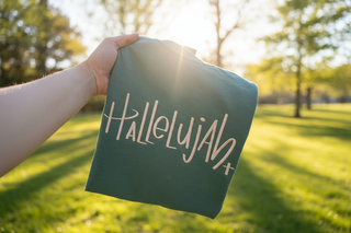 Hallelujah Embroidered Comfort Color T-Shirt, Merch Girls - A Blissfully Beautiful Boutique