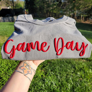 Game Day 3D Puff Embroidered Shirt, Merch Girls - A Blissfully Beautiful Boutique