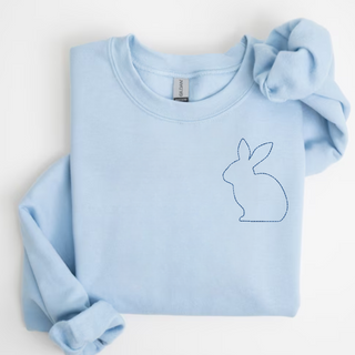 Stitched Bunny Left Chest Embroidered Sweatshirt | QUICK SHIP, Merch Girls - A Blissfully Beautiful Boutique