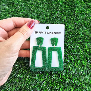 Avery Earrings - Green Glitter, ShopCottonBelles - A Blissfully Beautiful Boutique