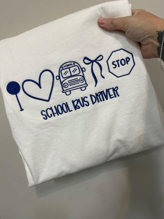 Bus Driver Embroidered Sweatshirt - QUICK SHIP, Merch Girls - A Blissfully Beautiful Boutique