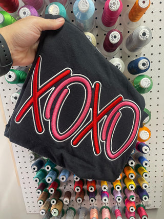 XOXO 3D Puff Embroidered Shirt, Merch Girls - A Blissfully Beautiful Boutique
