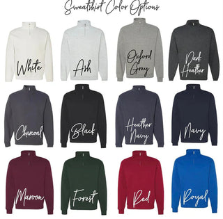 Custom Liberty Mascot or Title Embroidered Quarter Zip Unisex Fleece Pullover, Merch Girls - A Blissfully Beautiful Boutique