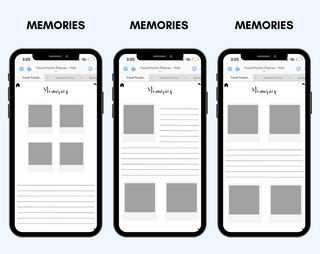 Digital Travel Phone Planner Blue, Jessica Autumn - A Blissfully Beautiful Boutique