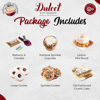 Gift Box Collection of Birthday Sweets, Dulcet Gift Baskets - A Blissfully Beautiful Boutique