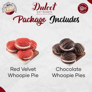 Chocolate and Red Velvet Whoopie Pies Assortment, Dulcet Gift Baskets - A Blissfully Beautiful Boutique