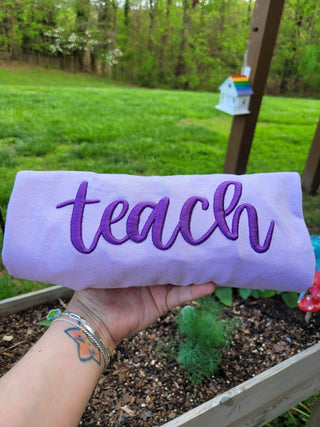 teach 3D Puff Embroidered Shirt, Merch Girls - A Blissfully Beautiful Boutique