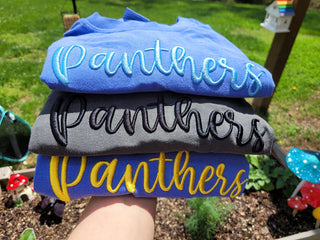 Panthers 3D Puff Embroidered Shirt, Merch Girls - A Blissfully Beautiful Boutique