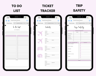 Digital Travel Phone Planner Purple