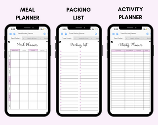 Digital Travel Phone Planner Purple