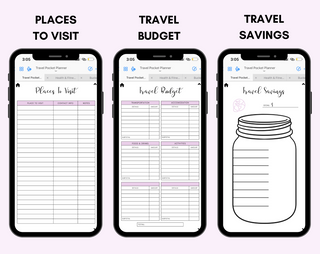 Digital Travel Phone Planner Purple