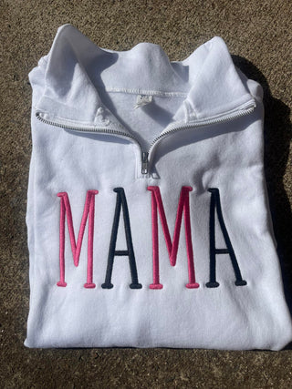 Custom Liberty Mascot or Title Embroidered Quarter Zip Unisex Fleece Pullover, Merch Girls - A Blissfully Beautiful Boutique
