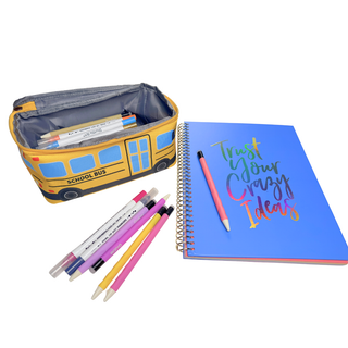 School Bus Pouch; Pencil Case, BERTEAU & Co. - A Blissfully Beautiful Boutique
