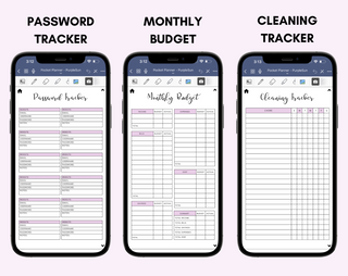 Digital Phone Planner Purple