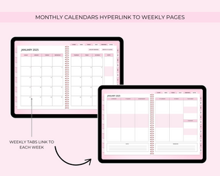 2025 Simply Elegant Digital Planner in Pink, Jessica Autumn - A Blissfully Beautiful Boutique