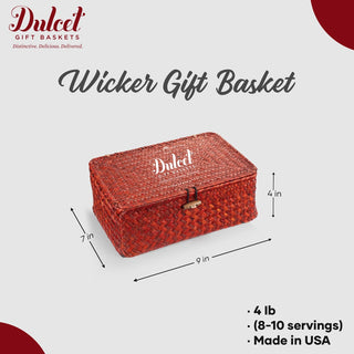 Happy Birthday Wicker Gift Basket, Dulcet Gift Baskets - A Blissfully Beautiful Boutique