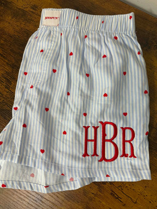 Monogram Embroidered Shorts, Merch Girls - A Blissfully Beautiful Boutique