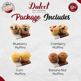 Muffin Assortment Tin, Dulcet Gift Baskets - A Blissfully Beautiful Boutique