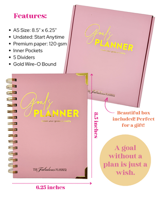 The Ultimate Goal Planner | Undated Weekly & Daily Planner | Goal Setting Planner, The Fabulous Planner - A Blissfully Beautiful Boutique
