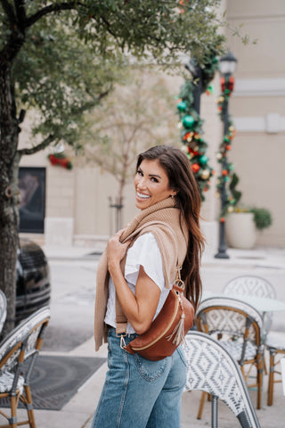 MJ Luxe Sidekick Bag Cappuccino, Makeup Junkie Bags - A Blissfully Beautiful Boutique