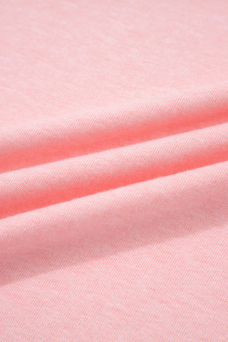 Light Pink Color Block Leopard Patchwork Dolman Sleeve High Low Baggy Sweatshirt