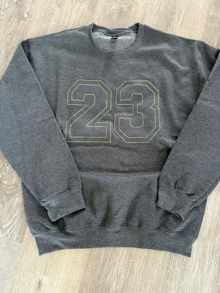 Number Tone on Tone Embroidered Sweatshirt, Merch Girls - A Blissfully Beautiful Boutique