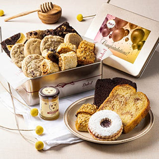 Deluxe Honey & Pastry Gift Tin, Dulcet Gift Baskets - A Blissfully Beautiful Boutique