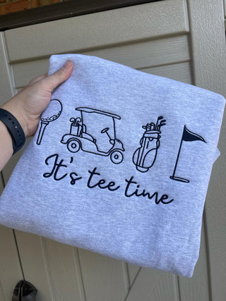 It's Tee Time Embroidered Shirt, Merch Girls - A Blissfully Beautiful Boutique