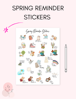 Digital Spring Reminder Stickers, Jessica Autumn - A Blissfully Beautiful Boutique