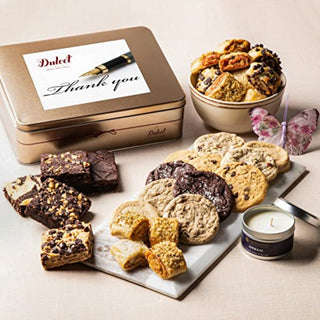 Classic Tin Treats Within Gift Basket, Dulcet Gift Baskets - A Blissfully Beautiful Boutique