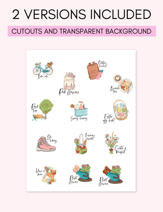 Digital Spring Reminder Stickers, Jessica Autumn - A Blissfully Beautiful Boutique