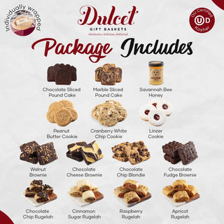Deluxe Honey & Pastry Gift Tin, Dulcet Gift Baskets - A Blissfully Beautiful Boutique
