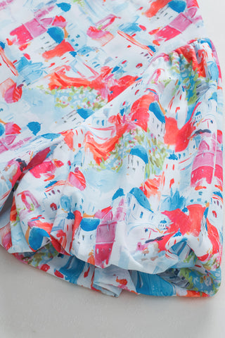Sky Blue Parisian Avenue Babydoll Top, Dear-Lover Dropshipping - A Blissfully Beautiful Boutique