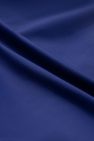 Beau Blue Ric Rac Trim Contrasted Patchwork Cutout One Piece Swimsuit