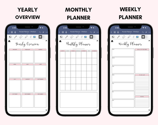 Digital Phone Planner Pink, Jessica Autumn - A Blissfully Beautiful Boutique