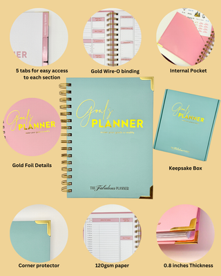 The Ultimate Goal Planner | Undated Weekly & Daily Planner | Goal Setting Planner, The Fabulous Planner - A Blissfully Beautiful Boutique