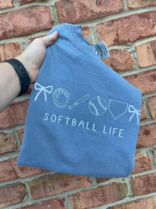 Softball Life Icons Embroidered Shirt | QUICK SHIP, Merch Girls - A Blissfully Beautiful Boutique