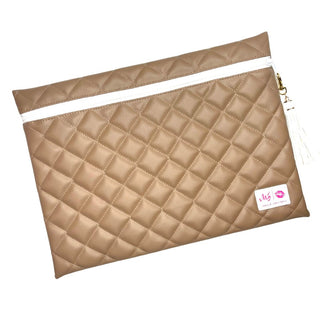 Quilted Mocha, Makeup Junkie Bags - A Blissfully Beautiful Boutique