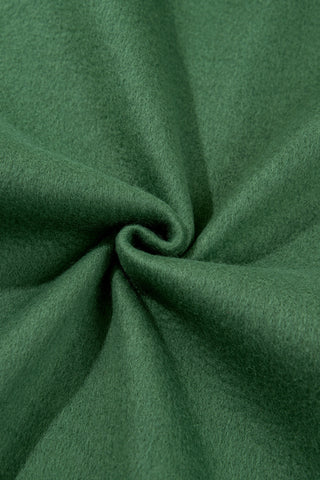 Evergreen Plaid Sleeve Colorblock Loose Tunic Sweatshirt