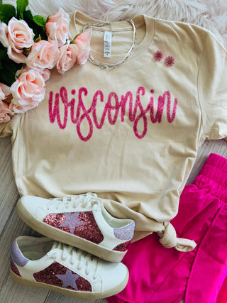 Wisconsin Faux Tinsel Tee