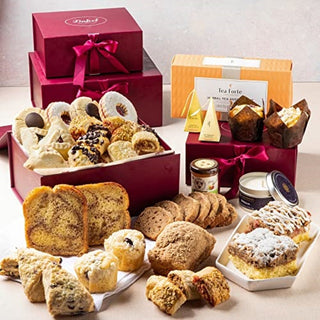 Gift Tower Basket with Candle and Natural Honey, Dulcet Gift Baskets - A Blissfully Beautiful Boutique