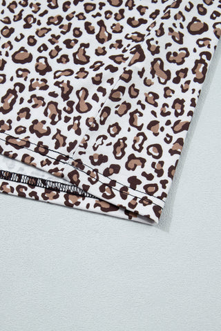 Khaki Contrast Trim Plus Size Leopard Vest, Dear-Lover Dropshipping - A Blissfully Beautiful Boutique
